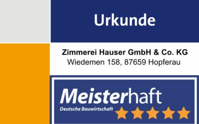 Zertifizierung Meisterhaft